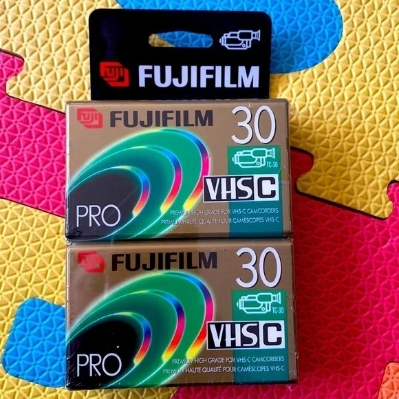 New Fuji film Pro VHS C 30  2 pack bundle