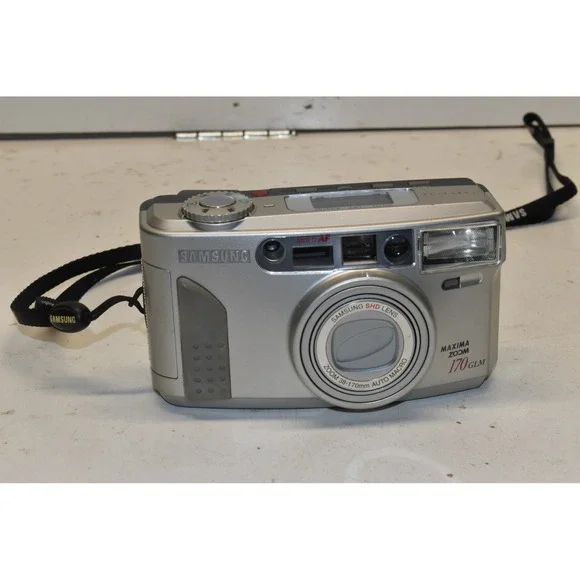 Samsung Maxima Zoom 170 GLM Film Camera Silver‎ 38-170mm Lens Panorama