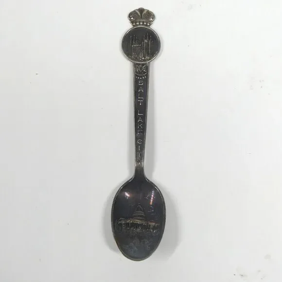 Salt Lake City Utah Sterling Silver Souvenir Spoon Vintage Th. Marthinsen Norway