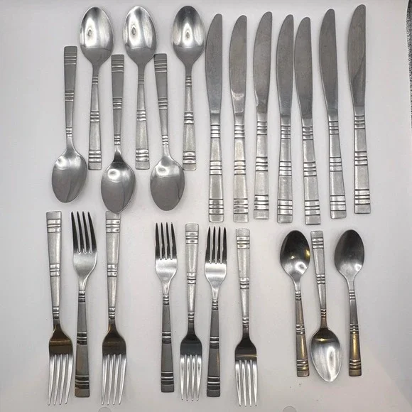 Mainstays Ashton Square Stainless Flatware Silverware 23 Piece Replacement Lot