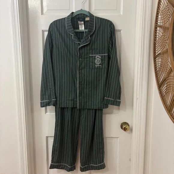 Wizarding World Pottery Barn Teen Small Harry Potter Slytherin Pajamas Unisex