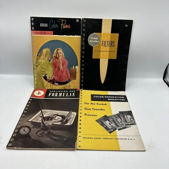 Kodak Photography Data Books. Lot Of 4 Paperback Books.  1949-1956‎