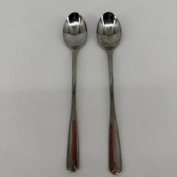 Oneida Northland Post Road Stainless Iced Tea Spoons Set of 2 Long Handle 7.75