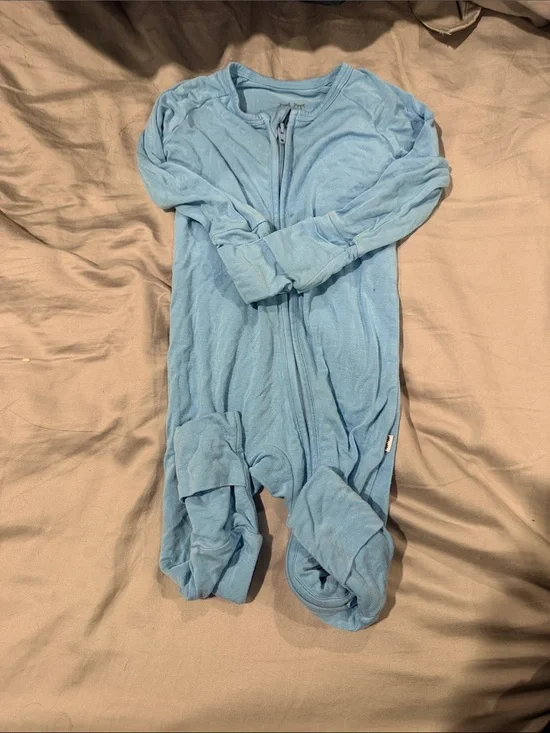 Little Sleepies Sky Blue Footed Zipper Pajamas