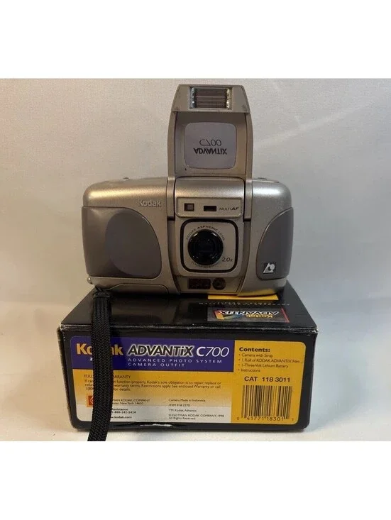 Vintage Kodak Advantix C700 APS Zoom Camera 30-60mm + Original Box & Strap