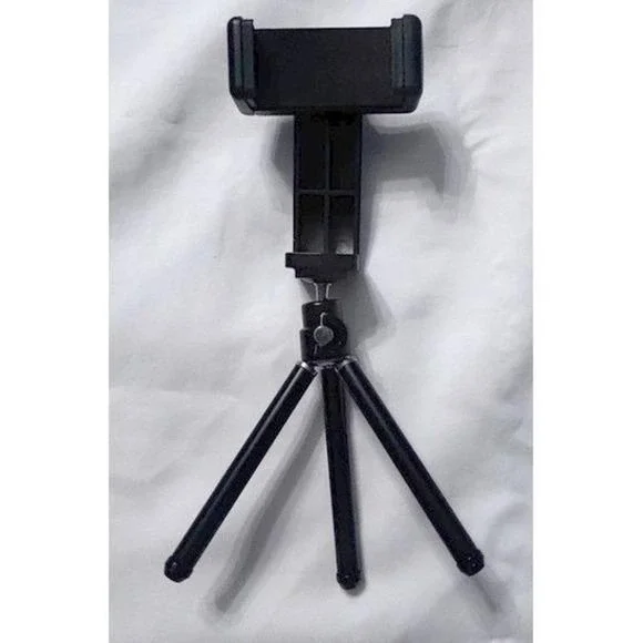 Universal Mini Tripod Stand for Smartphone Black Adjustable Phone Mount Holder