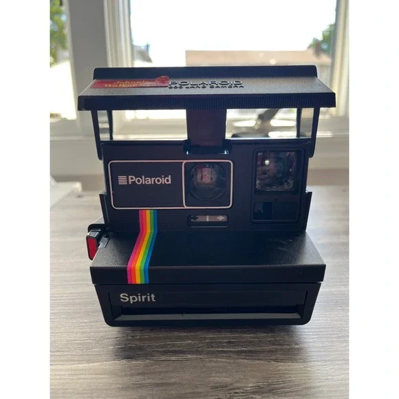 Vintage‎ Polaroid Spirit 600 Land Camera Black Johnnie Walker Red Promo