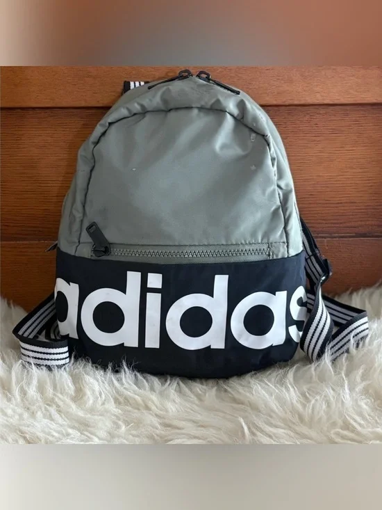 Adidas ‘Linear’ Mini Olive and Black Logo Backpack