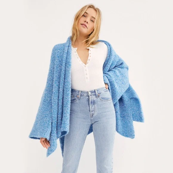 Free People BFF Cardigan in Big Blue