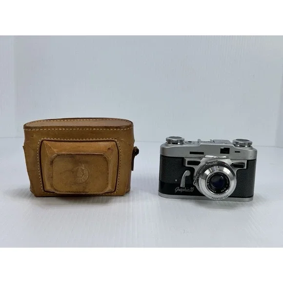 Graflex Graphic 35mm Film Camera Graflar 50mm‎ F 3.5 Lens Germany Not Tested