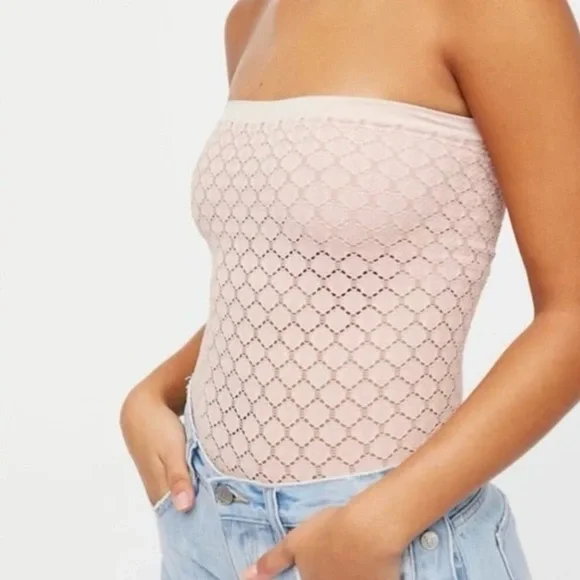 Free people honeycomb tube top in Blush - size XS/S