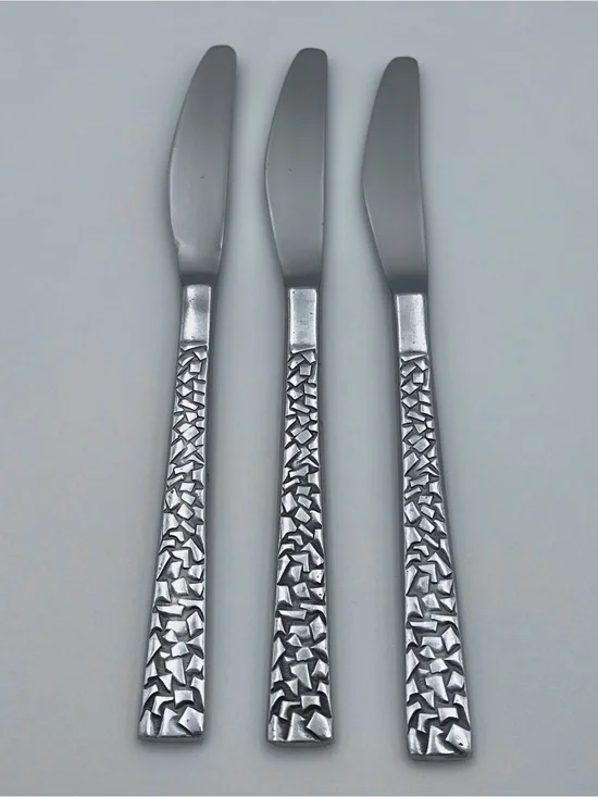 Vintage National Silver PAMPLONA 3 Stainless Steel Dinner Knives