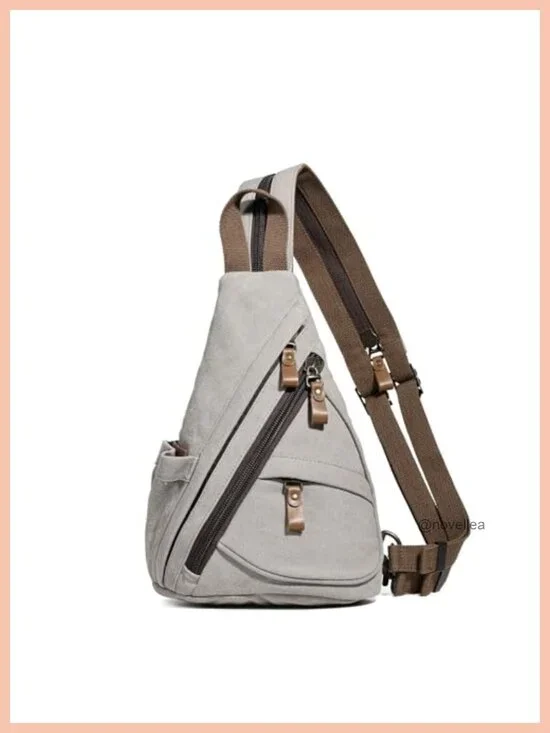 Canvas Sling Bag Crossbody Purse Casual Backpack for Men Women |