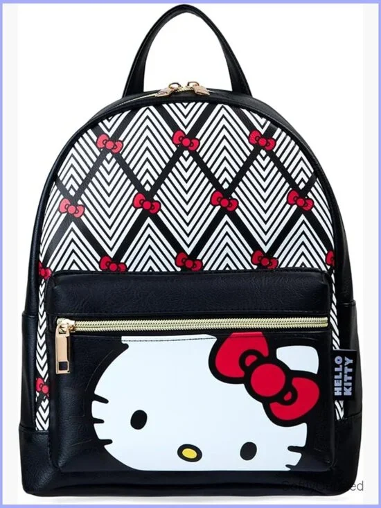 Faux Leather Daypack Backpack for Travel School Casual Cute Kawaii Rucksack