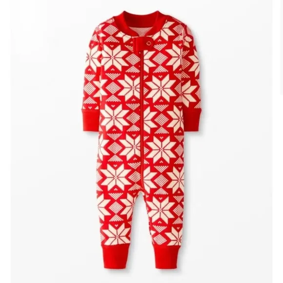 Hanna Andersson Baby Zip Sleeper In Scandi Snowflake Size 3T