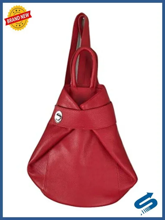 Italian Leather Convertible Backpack Tote Anti-Theft Turn-Lock Closure