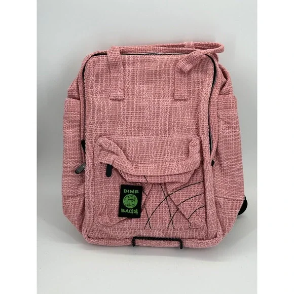 Dime Bags Pink Hemp Backpack Laptop Sleeve Smell Proof Bag‎ 16x12 NWT