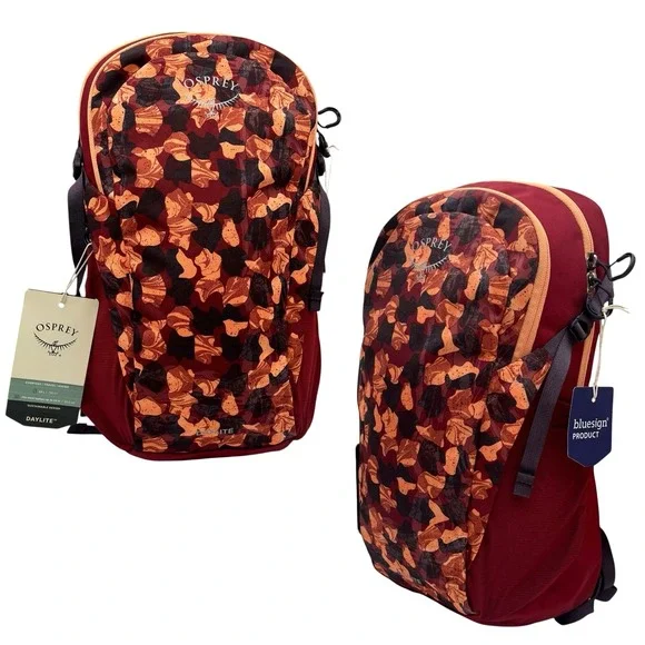 Osprey Womens Daylite 13 L Backpack Liquify Print-Kakio Burgundy Fits 14