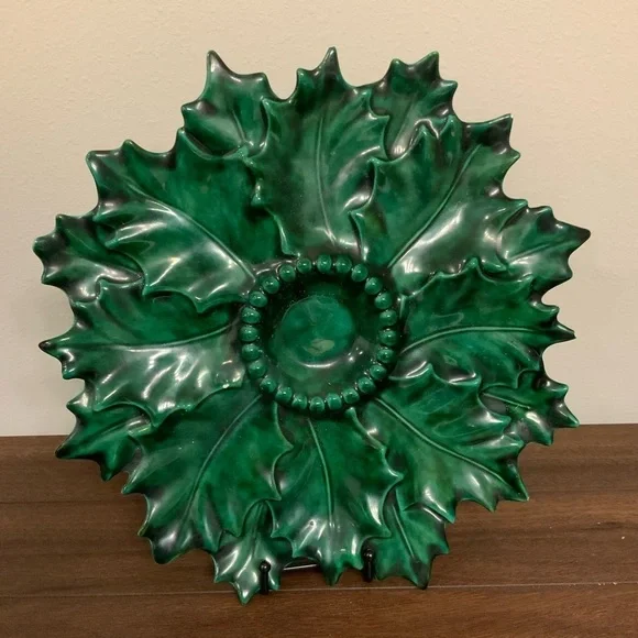 Jamar Mallory Ceramic Studio Vintage Holly Relish Dish Serving Platter