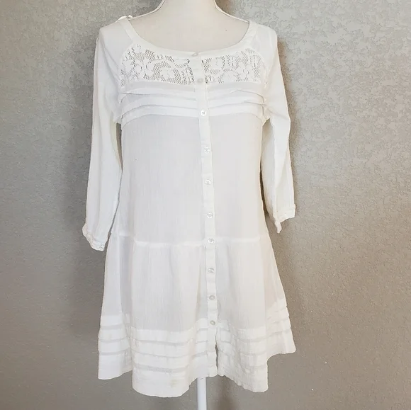 Free people tunic button up
