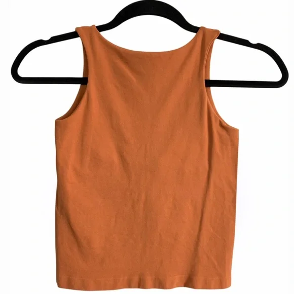 Intimately Free People Pumpkin Orange High Neckline Tank Top