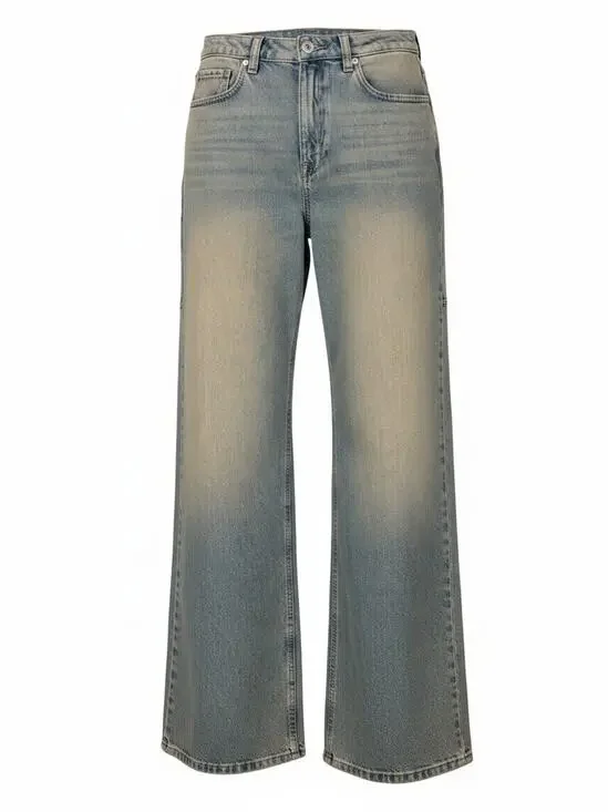 Free People We The Free Tinsley Baggy Jeans High Rise Wide Straight Leg Size 28