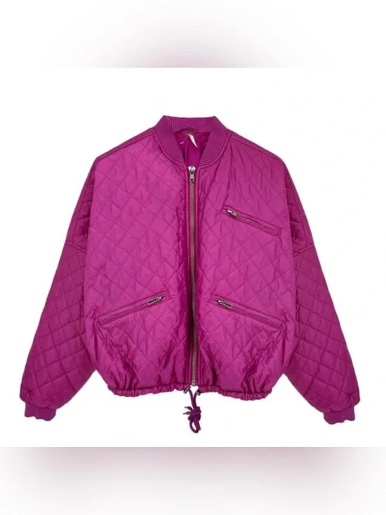 Free people easy quilted bomber jacket sz S