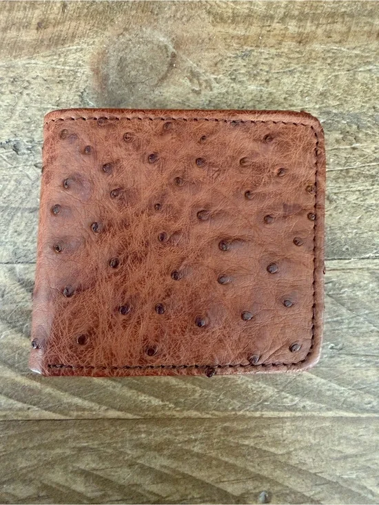 Tecovas Genuine Ostrich Leather Bi-Fold Wallet