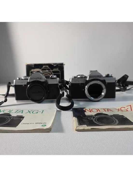 Minolta XG 1 , XG 7 ,  35mm SLR Film For Parts LOT READ