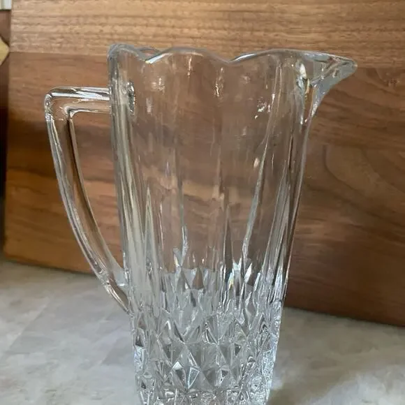 Vintage 24% lead Crystal carafe pitcher 6”