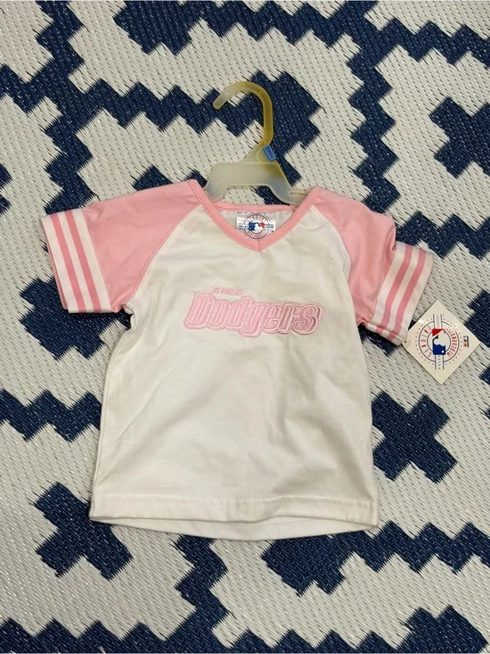 Vintage Los Angeles Dodgers Pink Shirt MLB Licenced Size 24M New with Tags