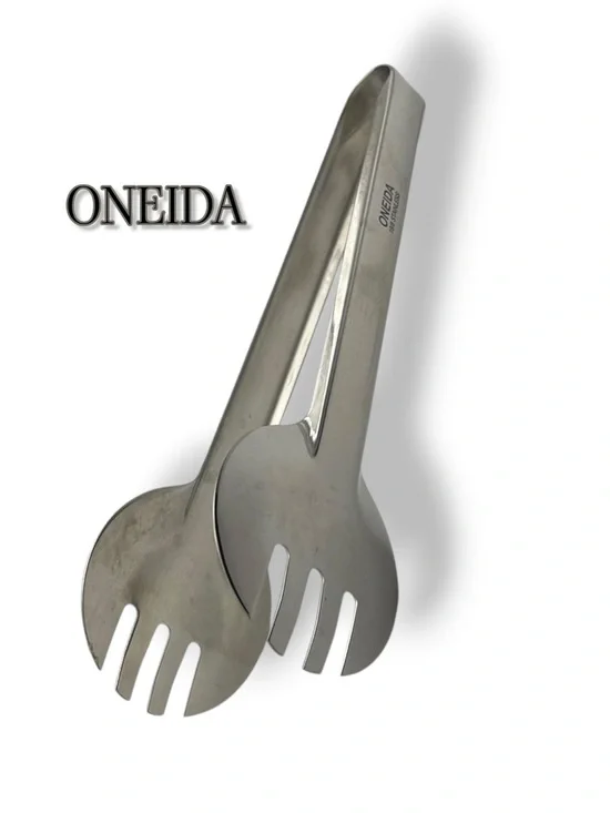 Oneida Stainless Steel Tongs 9.5