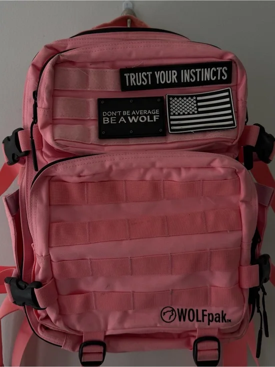 WOLFpak Gym Backpack in Pink - Multiple Pockets 45L