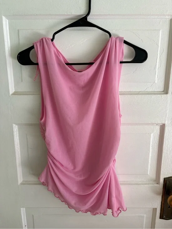Free People Pink Rose Draped Sleeveless Top