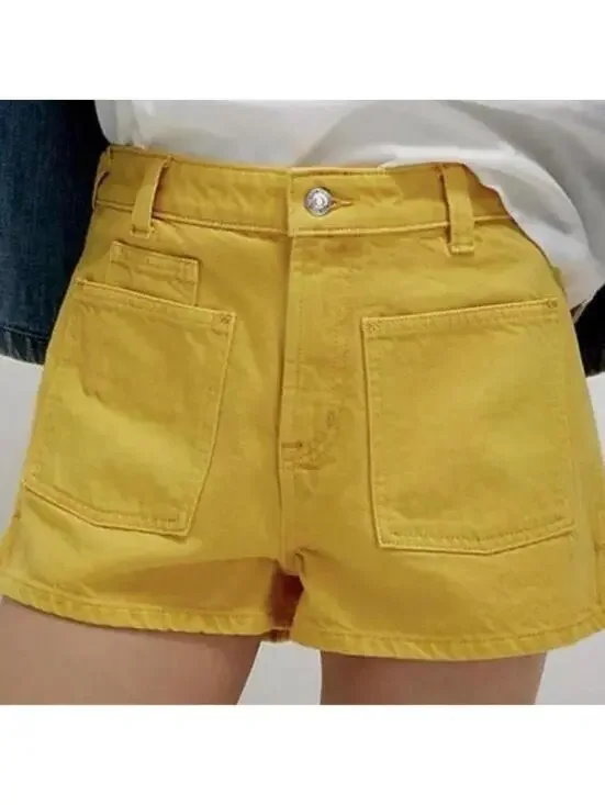 Free People Women's Yellow Shorts