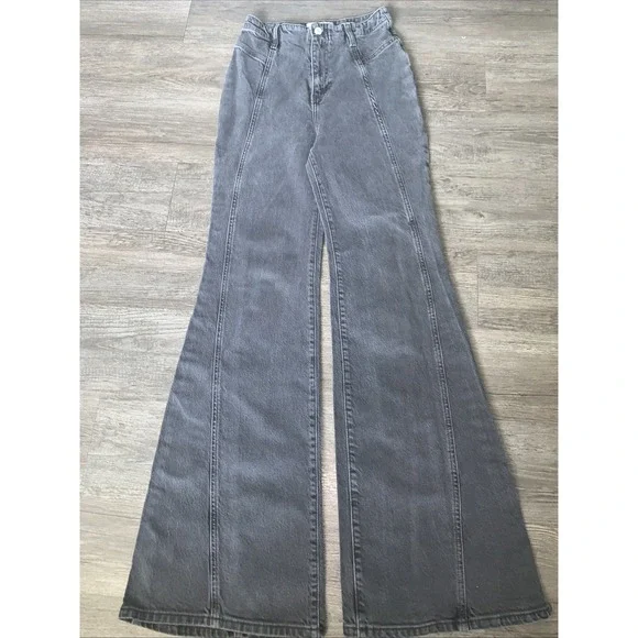 Free People We The Free Black Coal Flare Jeans Womens 28