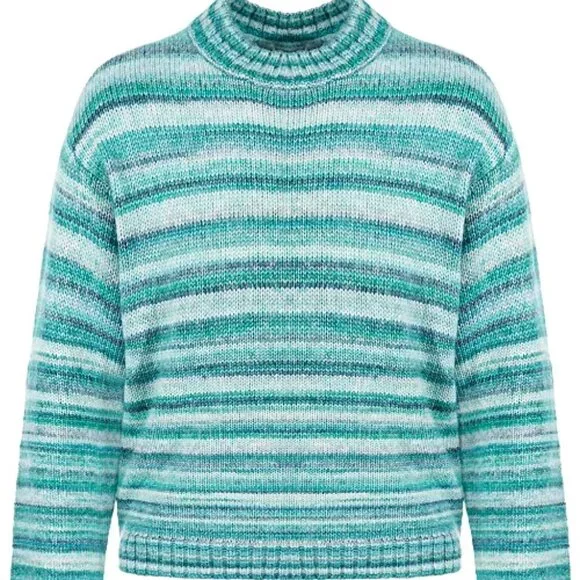 Little Girls Ocean Pine Space-Dyed Mock-Neck Sweater/NWT/6