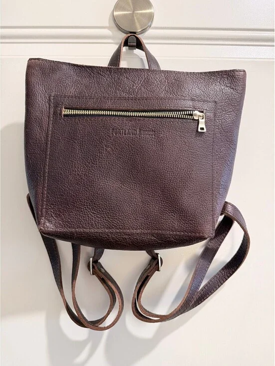 Portland Leather Goods Small Tote Backpack Coldbrew