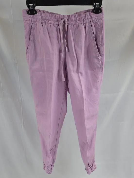 J. Crew Lavender Linen Blend Drawstring Joggers 4