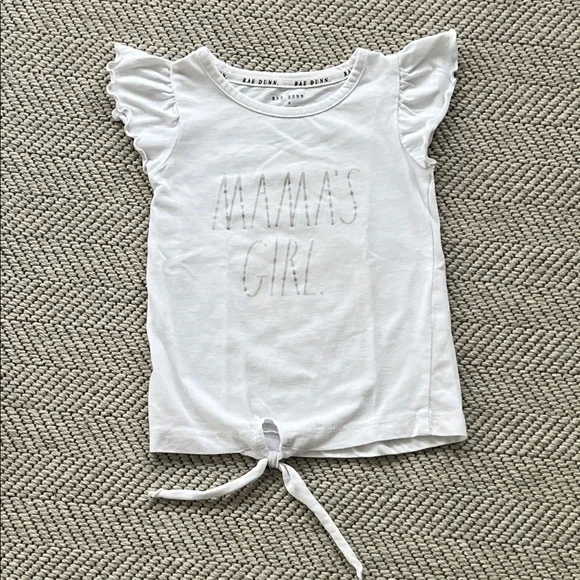 Rae Dunn White 'Mama's Girl' Ruffle Sleeve Tee