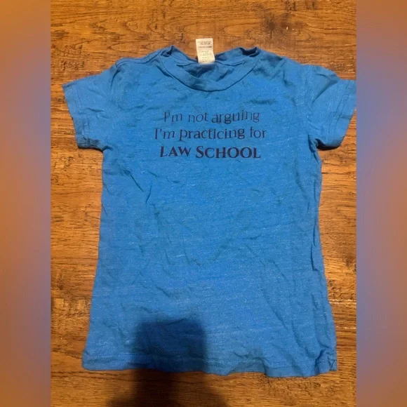 Girls tee size 8 law school sarcastic tee