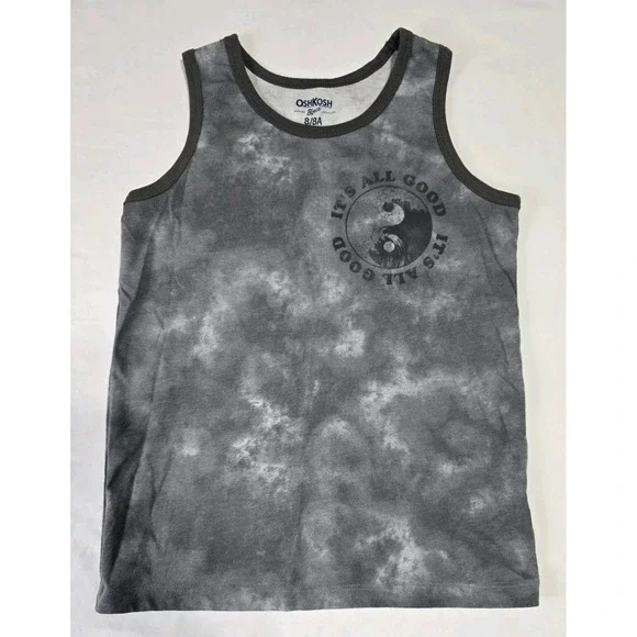 OshKosh Boy's Size 8 Gray Tank Top It's All Good