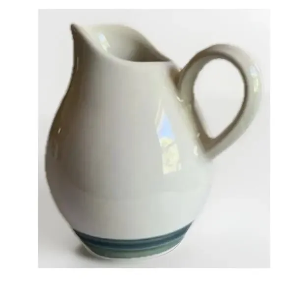 Vintage Pfaltzgraff Pitcher Creamer Ocean Breeze Mid Century Farmhouse Green