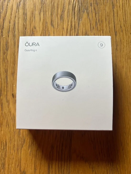 Oura ring #4 - Size 9 (Brushed Silver)
