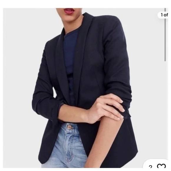 NWT! J. Crew Parke Blazer Wool Navy
