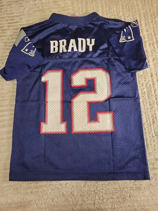 Reebok Tom Brady New England Patriots Football Jersey Youth Small 8 Boys kids