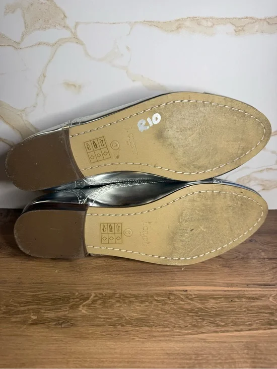 Silver J. Crew Brogue Oxfords
