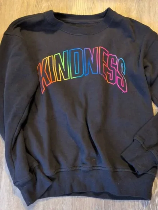 Abercrombie & Fitch KINDNESS Rainbow Sweatshirt 9/10 kids unisex