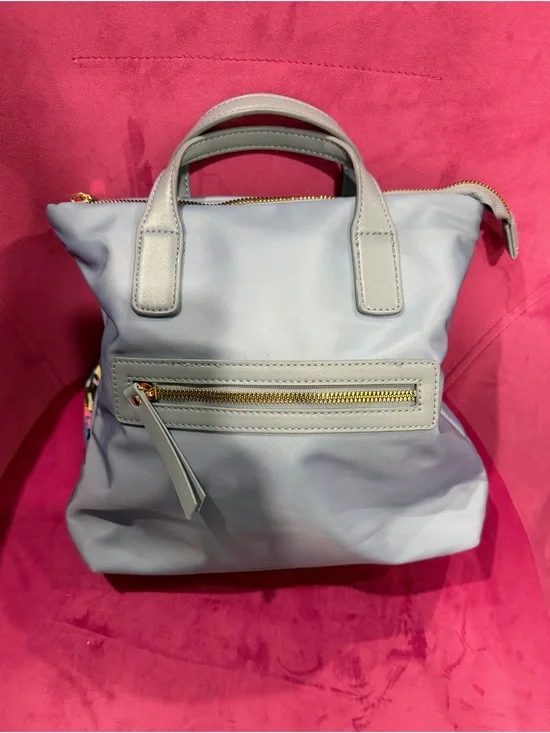 Women's Light Blue Top-Handle Zip Backpack