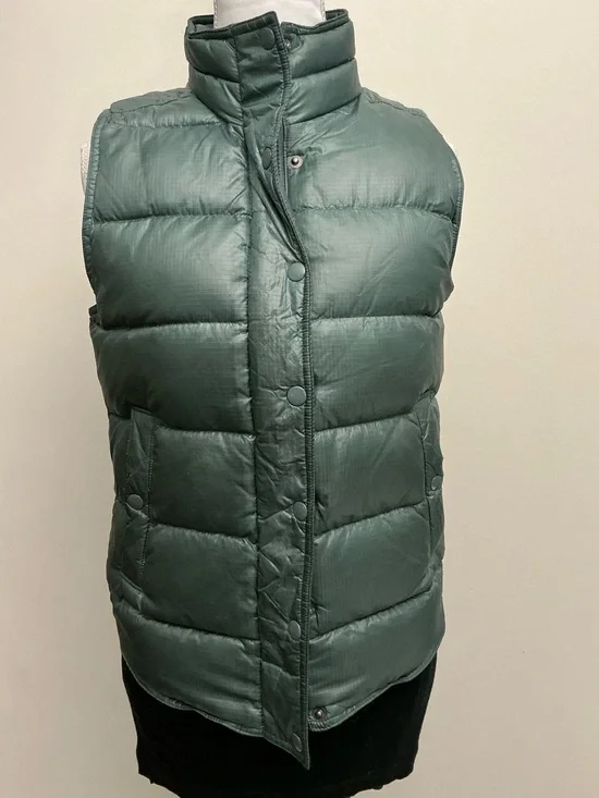 J. Crew Quilted Puffer Vest in Deep Green